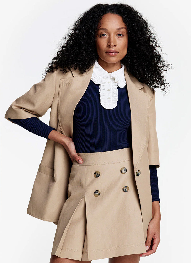 Smythe Short Sleeve Oversized Blazer