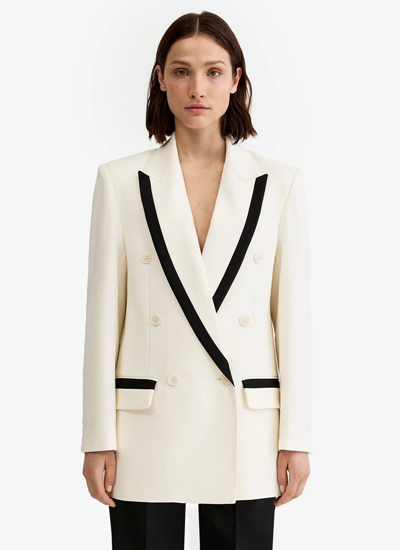 Taped Double Breasted Peaked Lapel Blazer by Smythe at Andrews 