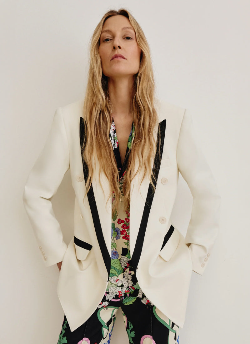  Taped Double Breasted Peaked Lapel Blazer by Smythe at Andrews 