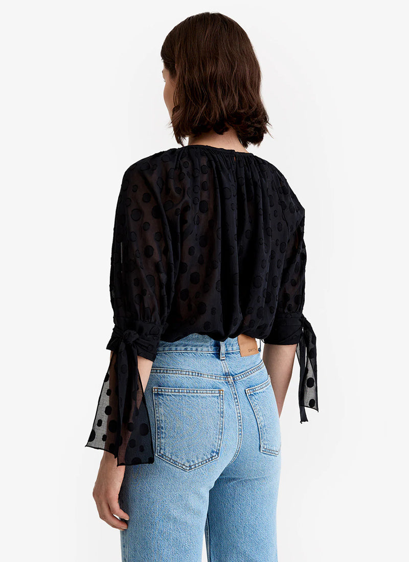 Smythe Tie Sleeve Blouse