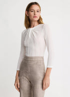 Smythe Twist Neck Knit Top