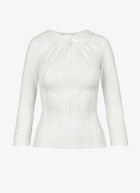 Smythe Twist Neck Knit Top