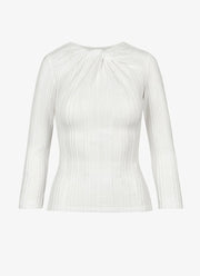 Smythe Twist Neck Knit Top