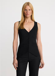 Waistcoat Vest in black by Smythe