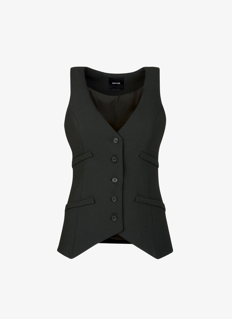 Waistcoat Vest in black by Smythe