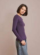 Soft Touch Long Sleeve Crew Neck T-Shirt by Majestic at Andrews