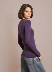 Soft Touch Long Sleeve Crew Neck T-Shirt by Majestic at Andrews