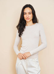  Soft Touch Long Sleeve Crew Neck T-Shirt by Majestic at Andrews 