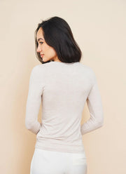  Soft Touch Long Sleeve Crew Neck T-Shirt by Majestic at Andrews 