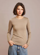 Soft Touch Long Sleeve Crew Neck T-Shirt by Majestic at Andrews