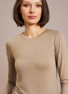 Soft Touch Long Sleeve Crew Neck T-Shirt by Majestic at Andrews