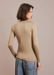 Soft Touch Long Sleeve Crew Neck T-Shirt by Majestic at Andrews