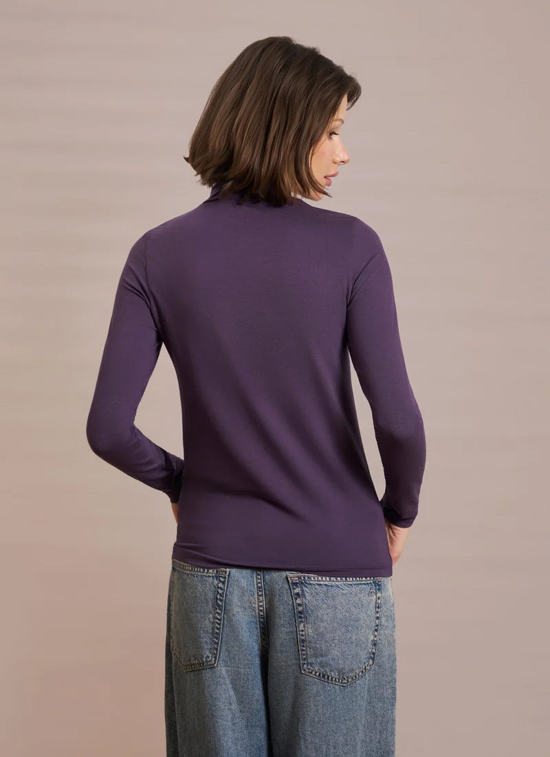  Soft Touch Long Sleeve Turtleneck Tee by Majestic at Andrews 