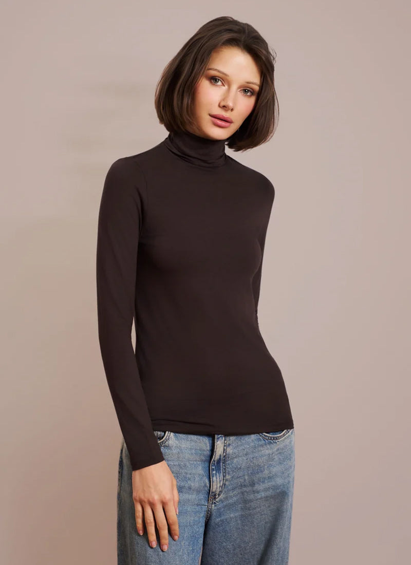  Soft Touch Long Sleeve Turtleneck Tee by Majestic at Andrews 