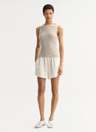 The Cable Knit Singlet in beige by Soft Goat