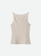 The Cable Knit Singlet in beige by Soft Goat