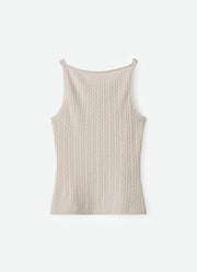 The Cable Knit Singlet in beige by Soft Goat