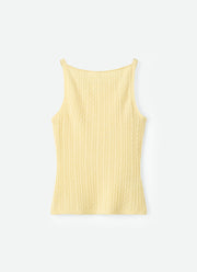 Soft Goat Cable Knit Cashmere Singlet Tank Top