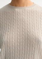 Soft Goat Cable Knit Cashmere Top