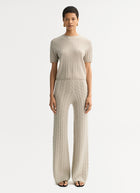 Soft Goat Cable Knit Cashmere Top