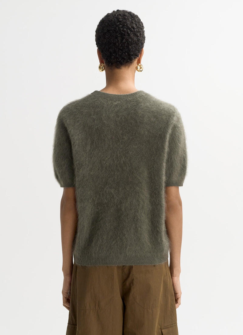  Brushed Short Sleeve Sweater by Soft Goat at Andrews 