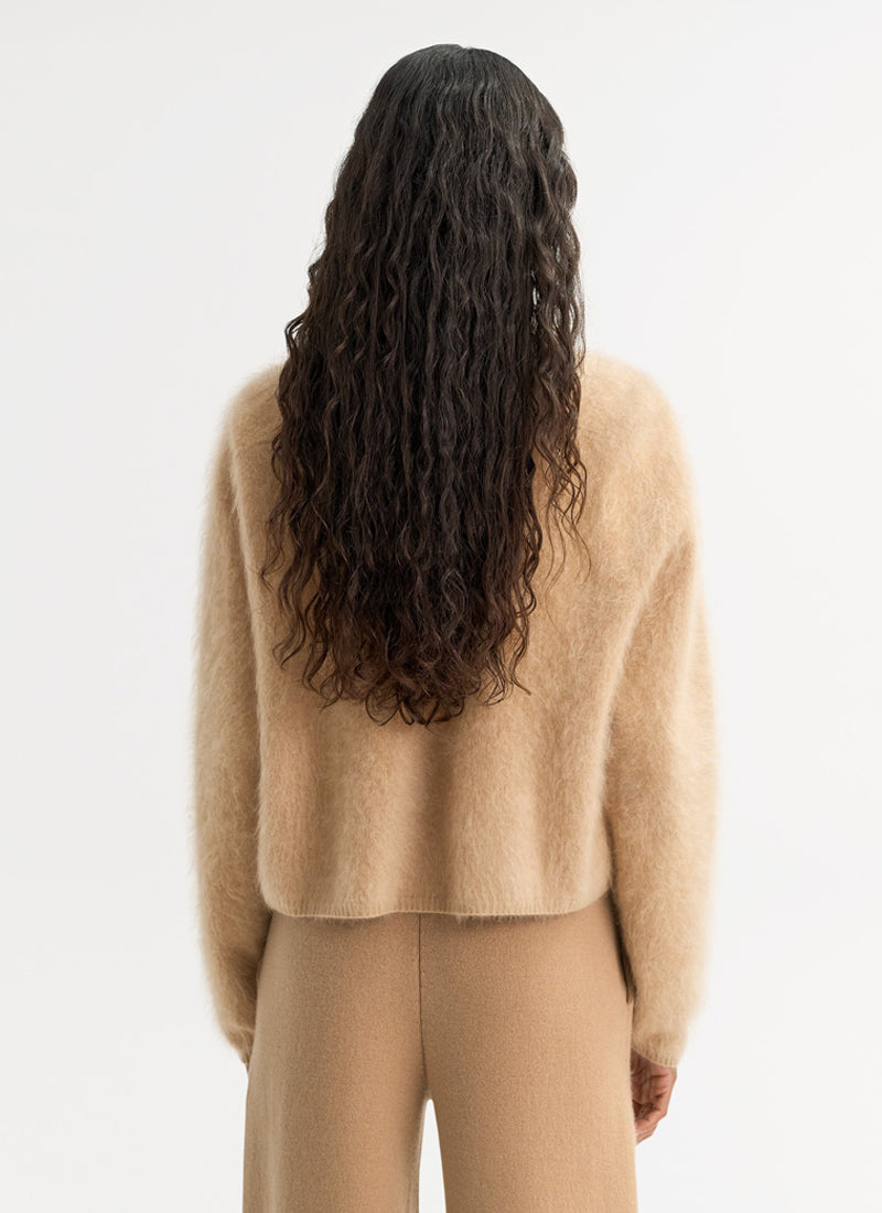 rushed Cashmere Crewneck by Soft Goat at Andrews