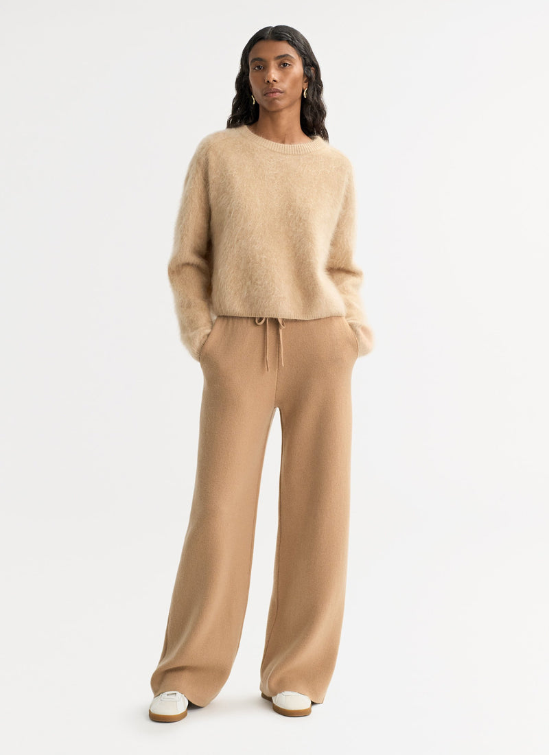 rushed Cashmere Crewneck by Soft Goat at Andrews