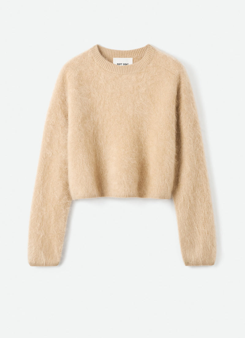 rushed Cashmere Crewneck by Soft Goat at Andrews
