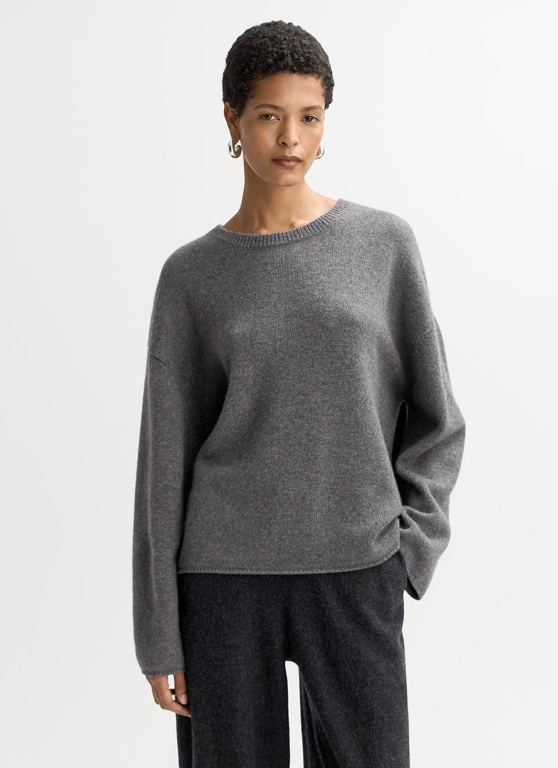 Soft Goat Relaxed Fit Crew Neck Sweater