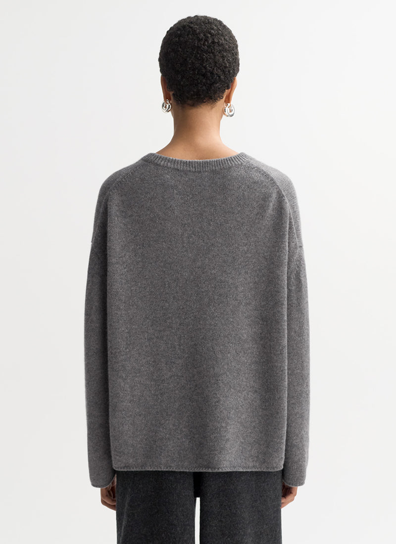 Soft Goat Relaxed Fit Crew Neck Sweater