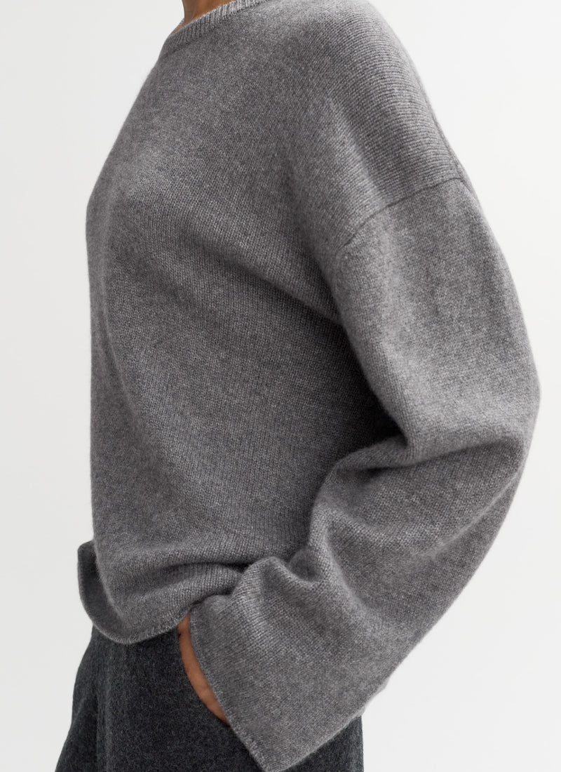 Soft Goat Relaxed Fit Crew Neck Sweater