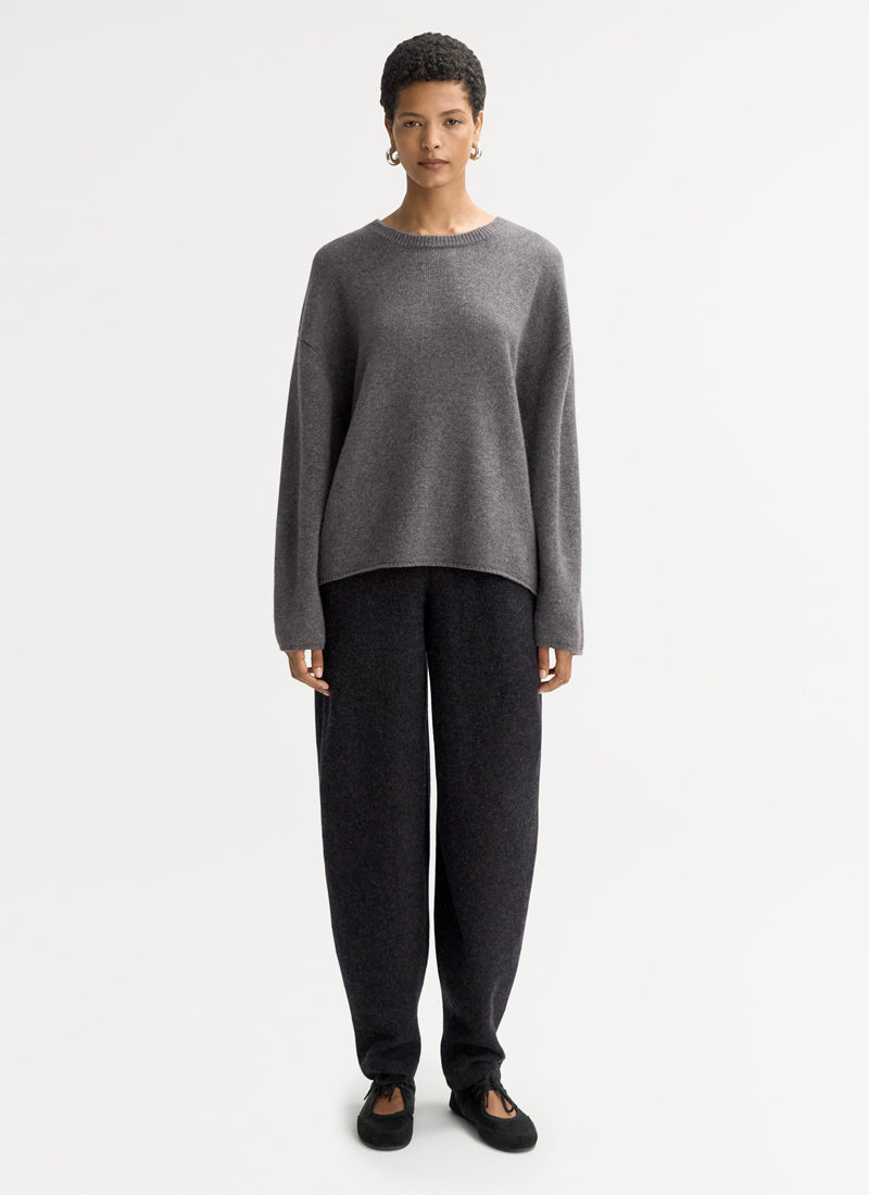 Soft Goat Relaxed Fit Crew Neck Sweater