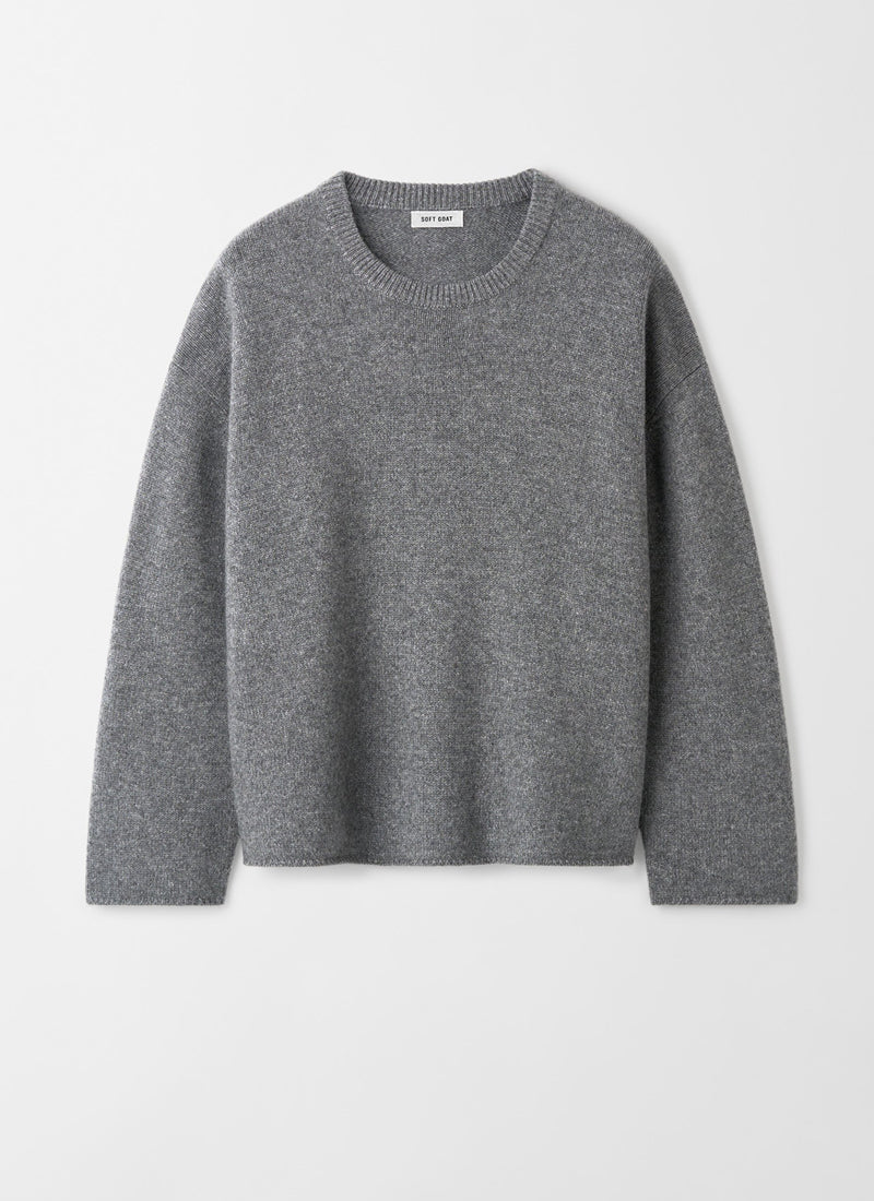 Soft Goat Relaxed Fit Crew Neck Sweater