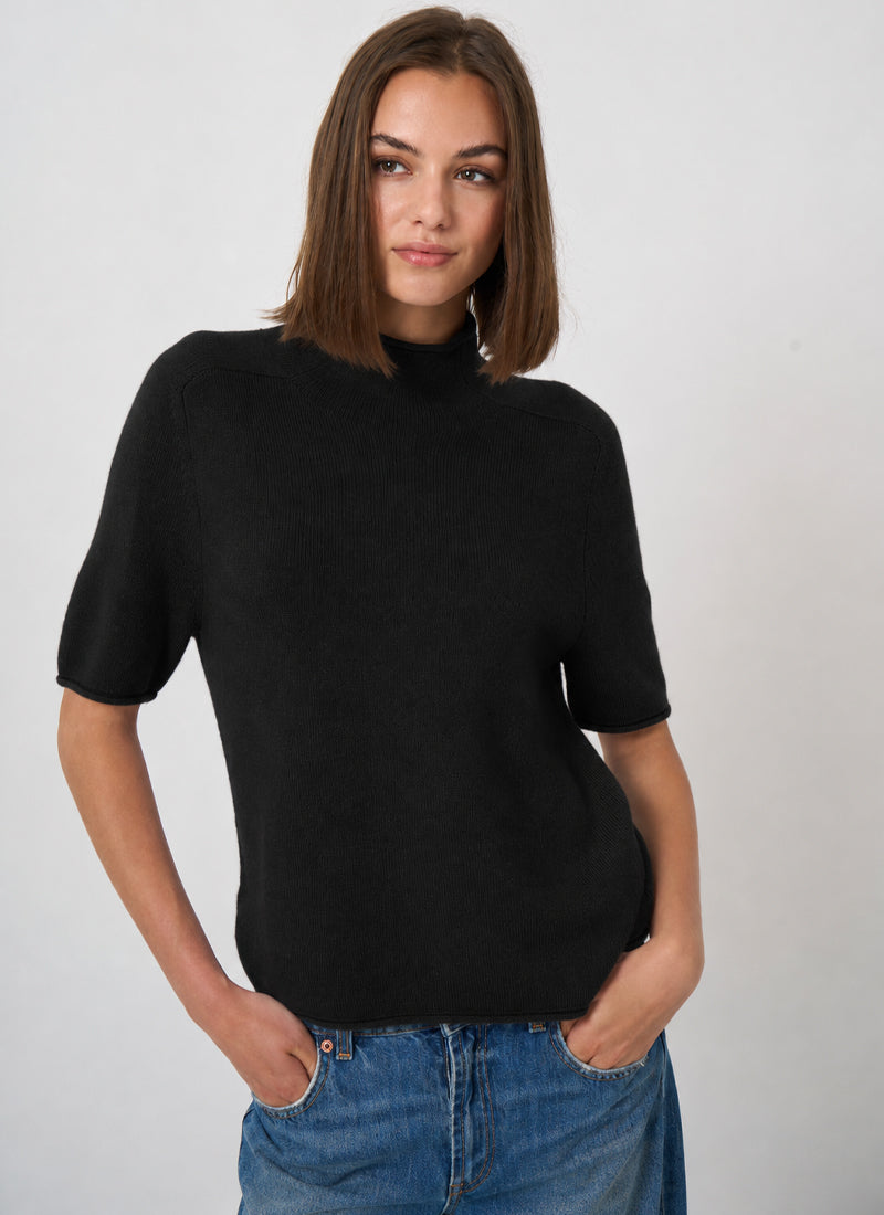 Short Sleeve Organic Cashmere Knit