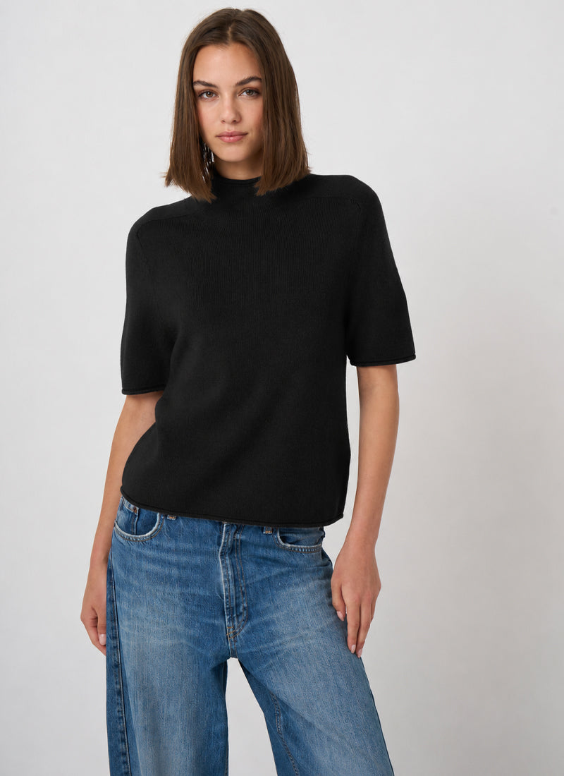 Short Sleeve Organic Cashmere Knit