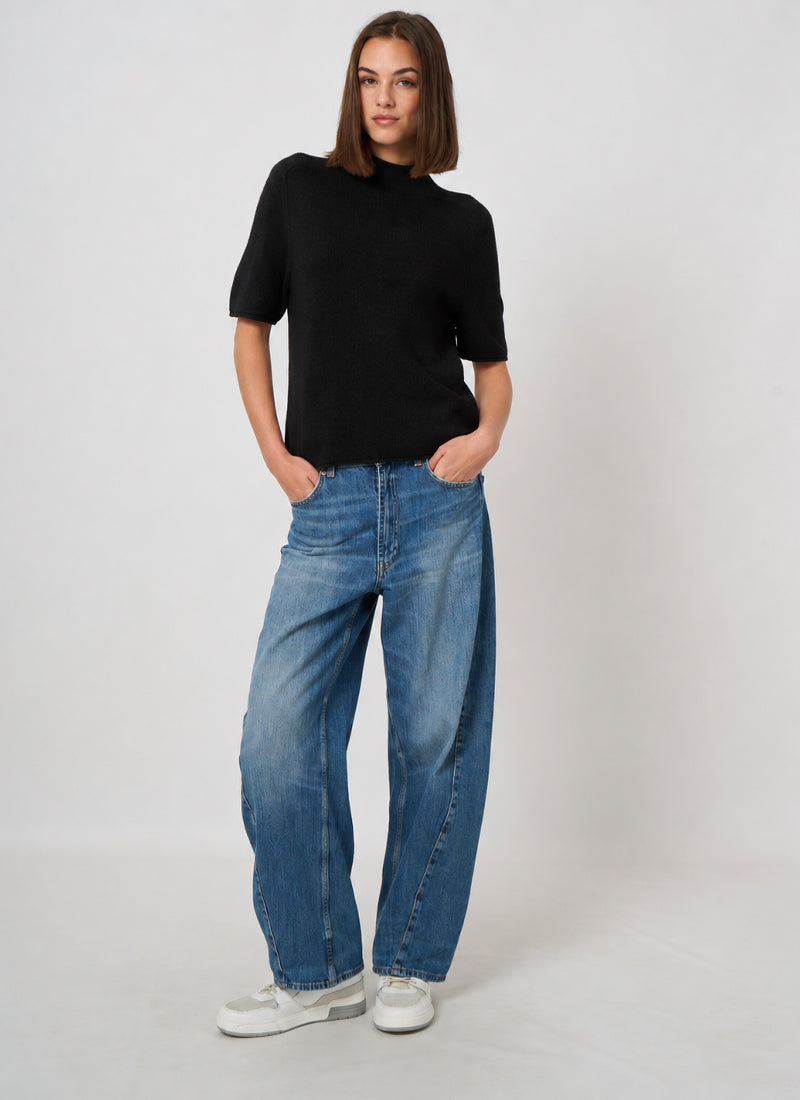 Short Sleeve Organic Cashmere Knit