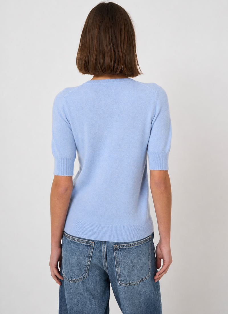 Short Sleeve Organic Cashmere Knit