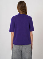 Short Sleeve Organic Cashmere Knit Pullover