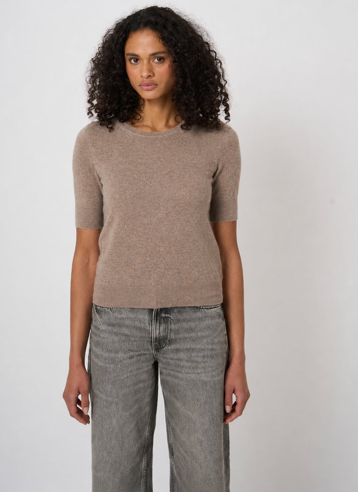 REPEAT Cashmere Short Sleeve Organic Cashmere Knit