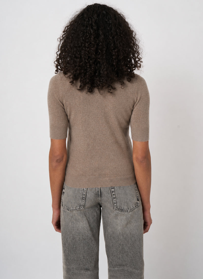 Short Sleeve Organic Cashmere Knit
