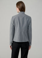 Stand Collar 4 Button Light Fleece Blazer