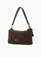 STAUD Timmy Beaded Leather Convertible Shoulder Bag