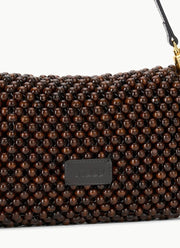 STAUD Timmy Beaded Leather Convertible Shoulder Bag