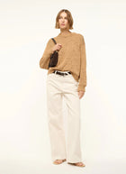 STAUD Timmy Beaded Leather Convertible Shoulder Bag