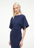 STAUD Amelie Short Sleeve Midi Dress