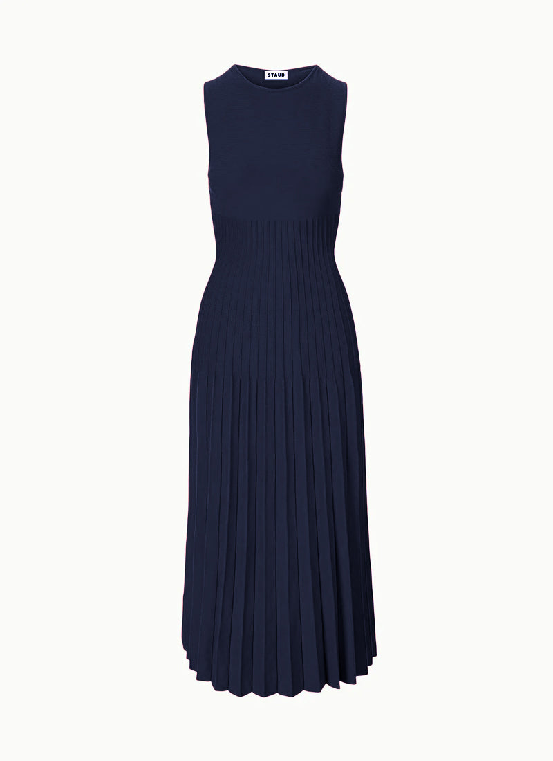 STAUD Elyse Compact Knit Sleeveless Dress