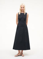 STAUD Gwen Cotton Sleeveless Midi Dress
