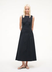STAUD Gwen Cotton Sleeveless Midi Dress