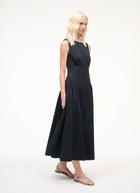 STAUD Gwen Cotton Sleeveless Midi Dress