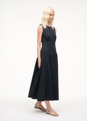 STAUD Gwen Cotton Sleeveless Midi Dress